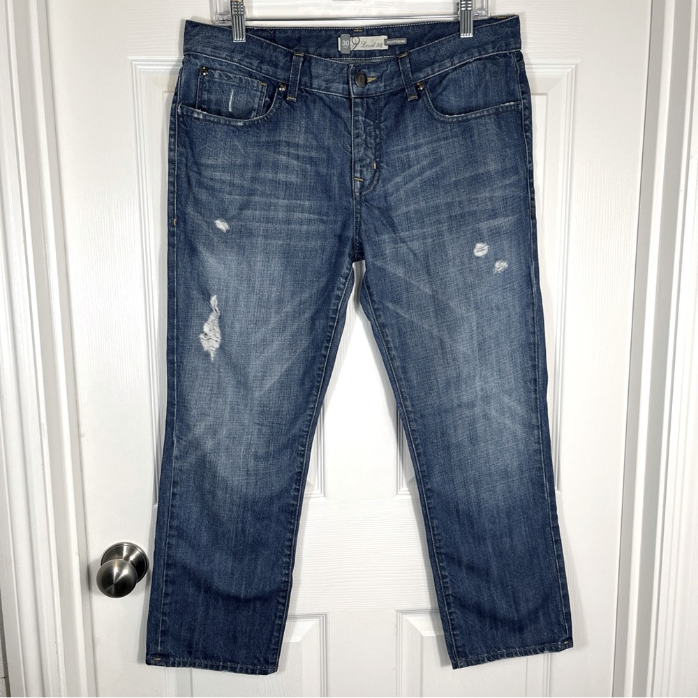 Level 99 Distressed Boyfriend Medium Wash Jeans Denim Size 30 Women's